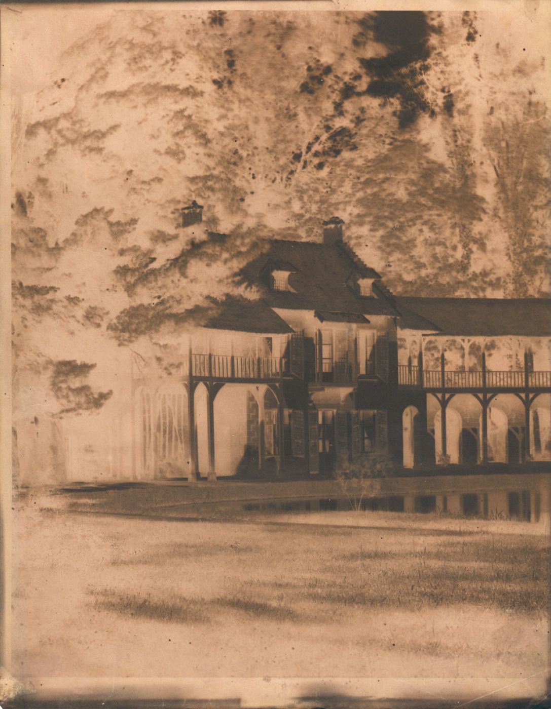 Louis Remy Robert, “Marie Antoniette’s Cottage, Parc de Versailles”, 1852 ca.