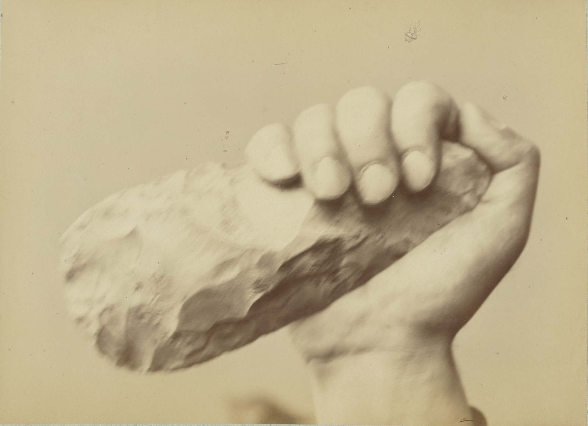 Alexandre Vielle, “Étude de mains tenant des bifaces”, 1880 ca.