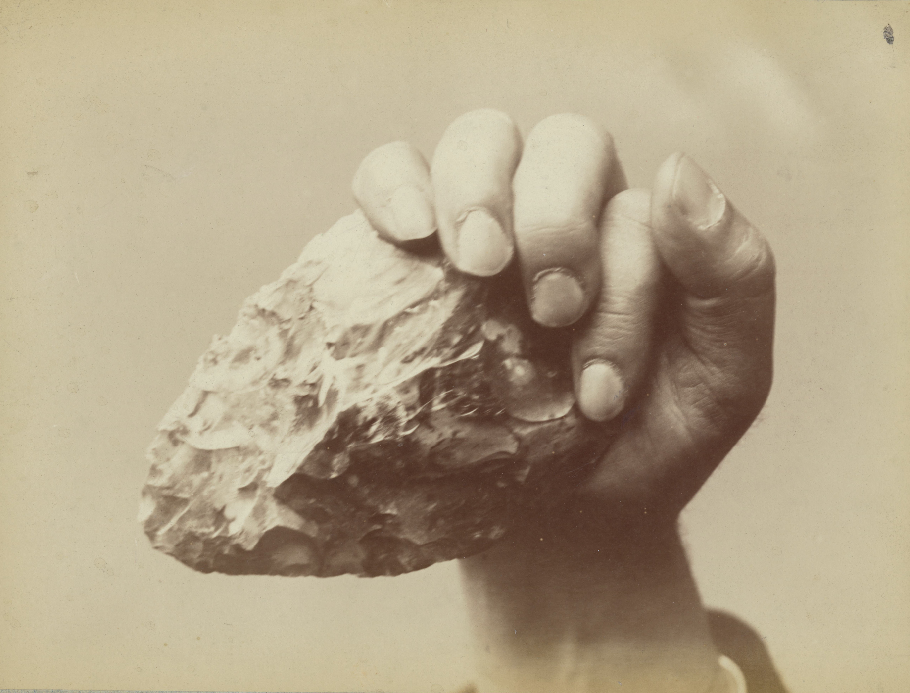 Alexandre Vielle, “Étude de mains tenant des bifaces”, 1880 ca.
