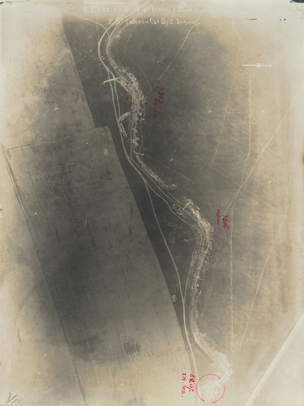 S. Lt. Ioanid, “WW1 trench (aerial photography)”, 1917