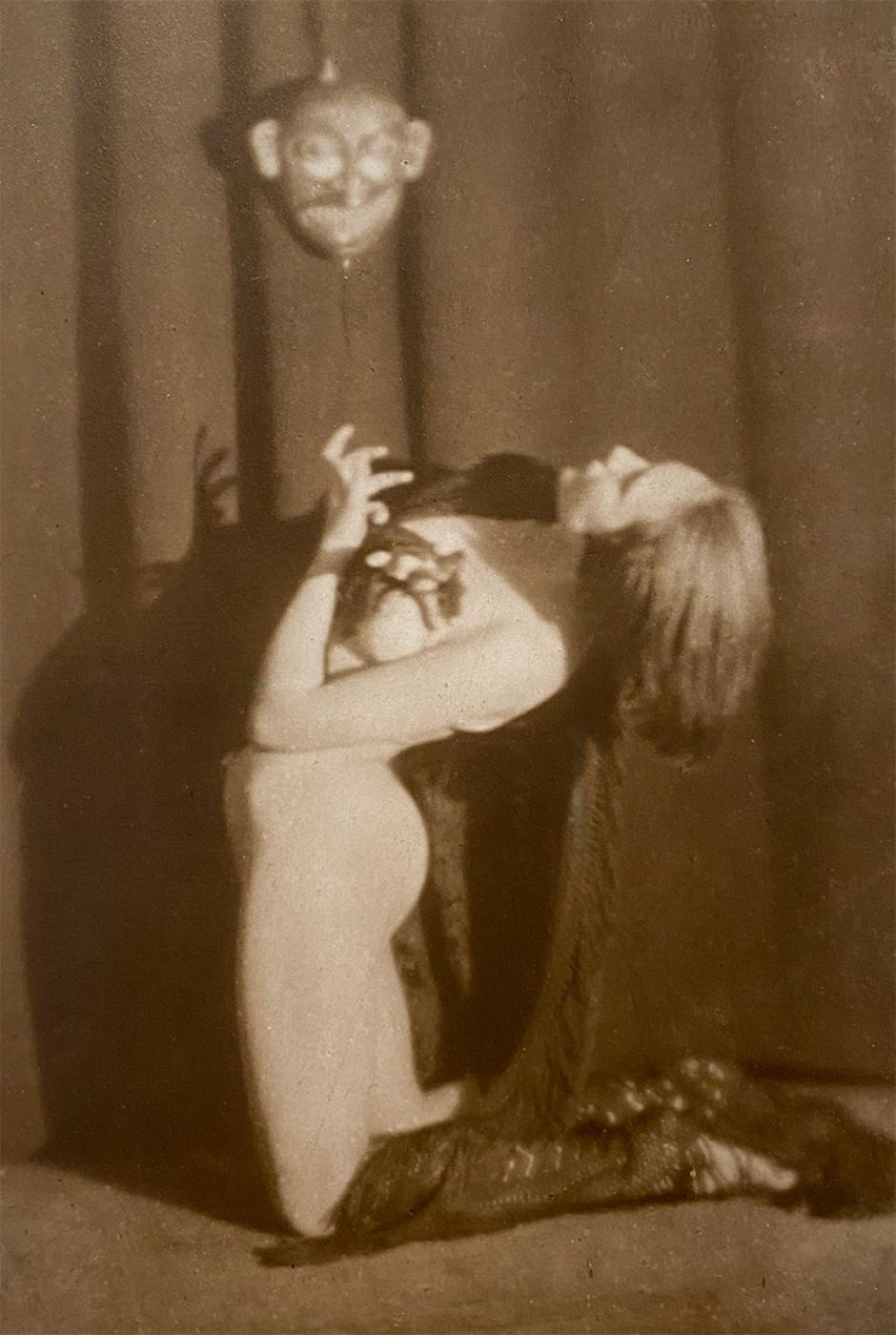 Germaine Krull, “Dance Study with Mask (from “Spuk" Series)”, 1923